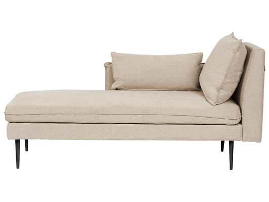  Right-Hand Chaise Lounge YERRES Fabric Beige