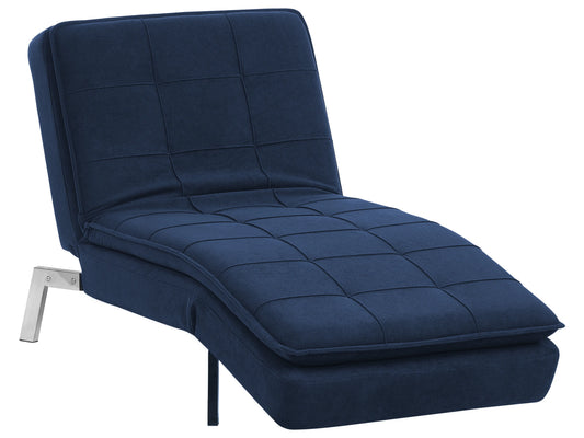  Chaise Longue LOIRET Fabric Navy Blue