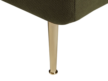  Left-Hand Chaise Lounge GONESSE Fabric Green