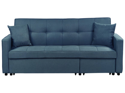  Sofa Bed 2 Seater GLOMMA Fabric Navy Blue