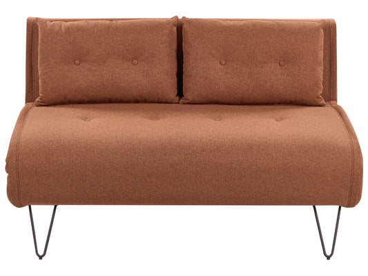  Sofa Bed 2 Seater VESTFOLD Fabric Orange
