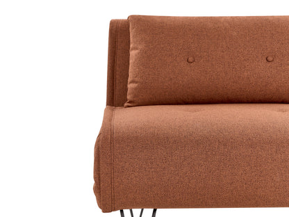  Sofa Bed 2 Seater VESTFOLD Fabric Orange