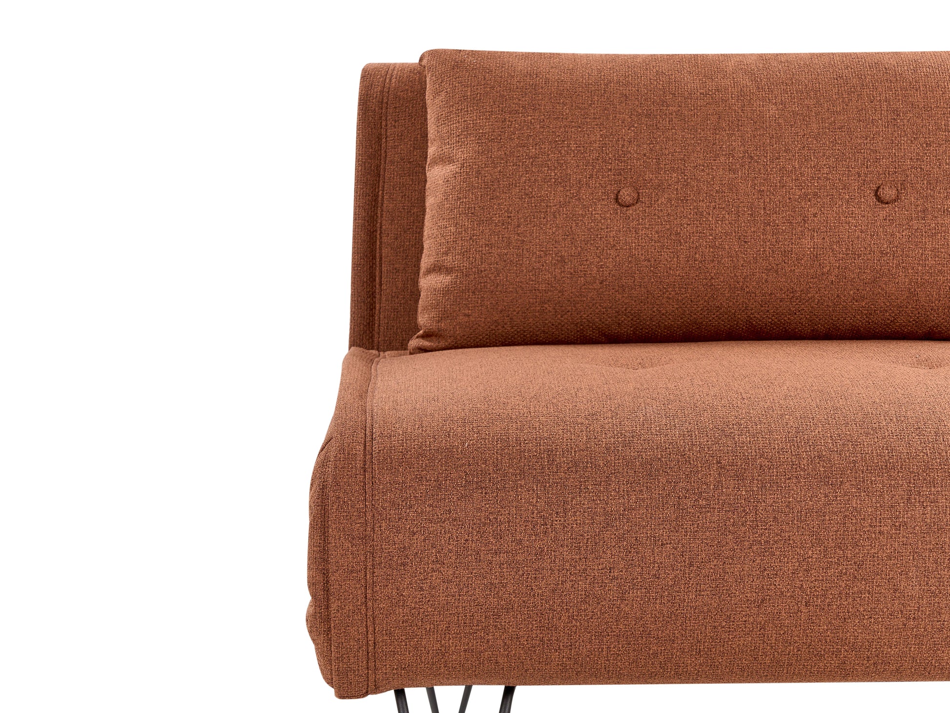  Single Sofa Bed VESTFOLD Fabric Orange