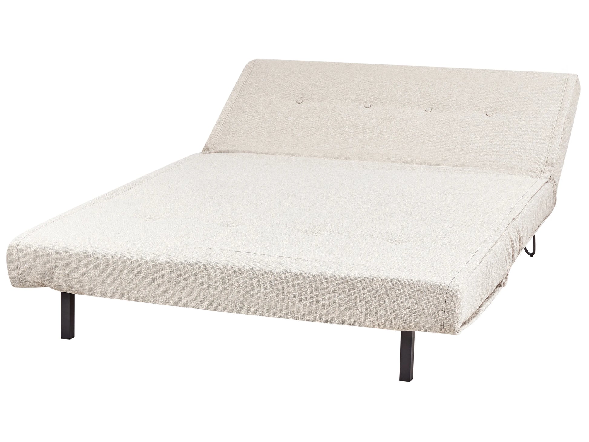  Sofa Bed 2 Seater VESTFOLD Fabric Light Beige