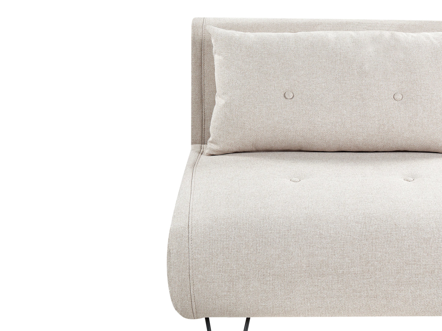  Sofa Bed 2 Seater VESTFOLD Fabric Light Beige