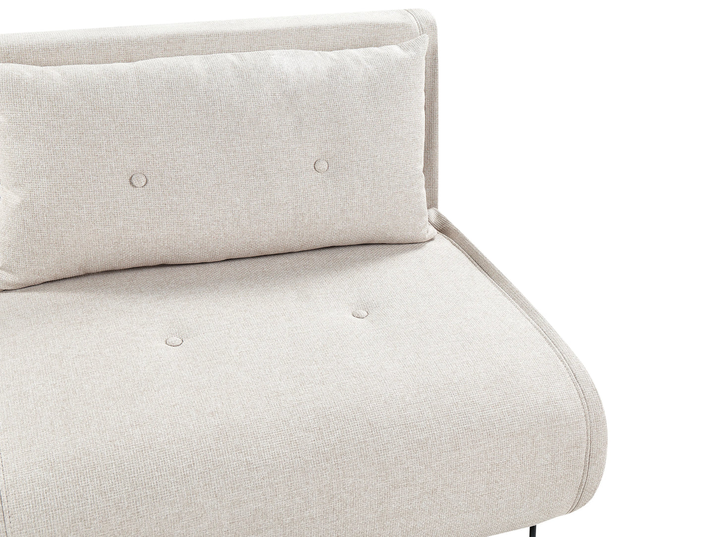  Sofa Bed 2 Seater VESTFOLD Fabric Light Beige