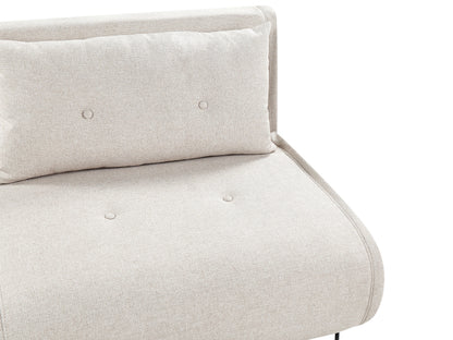  Sofa Bed 2 Seater VESTFOLD Fabric Light Beige