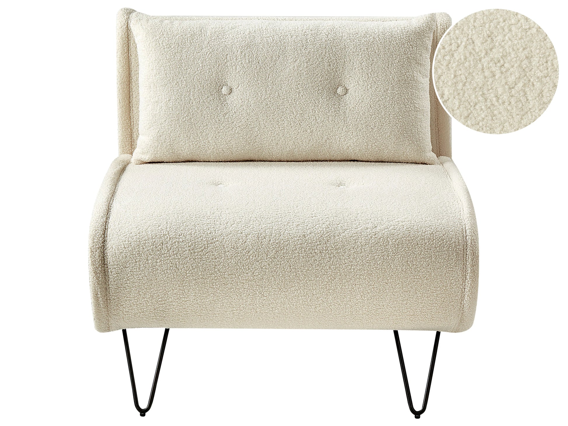  Single Sofa Bed VESTFOLD Boucle Off-White