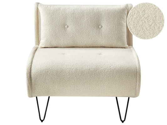  Single Sofa Bed VESTFOLD Boucle Off-White