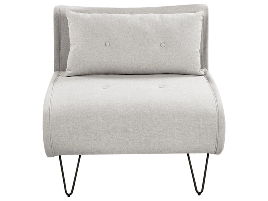  Single Sofa Bed VESTFOLD Fabric Light Grey