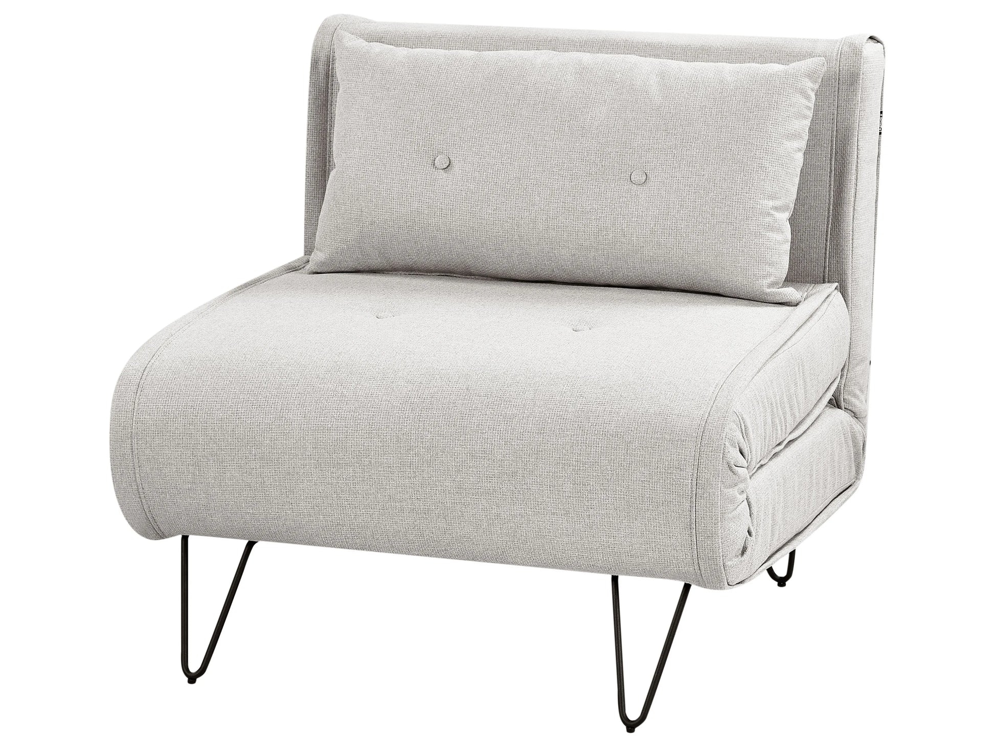  Single Sofa Bed VESTFOLD Fabric Light Grey