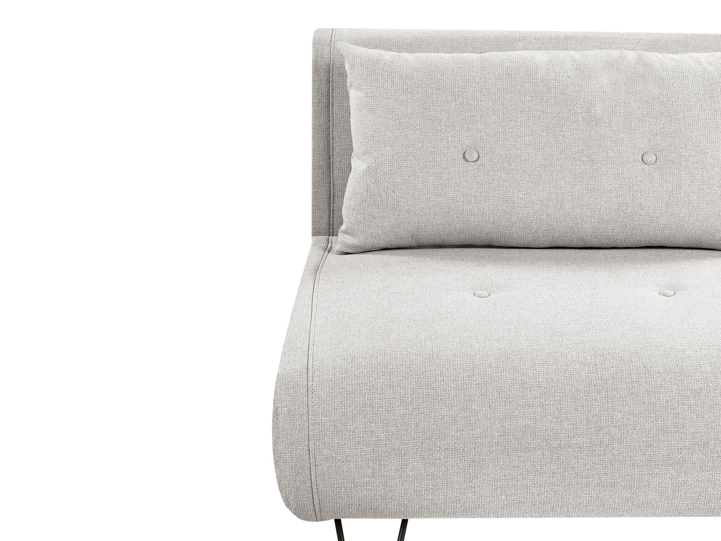  Single Sofa Bed VESTFOLD Fabric Light Grey