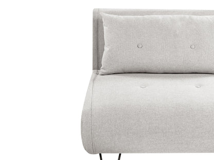  Single Sofa Bed VESTFOLD Fabric Light Grey