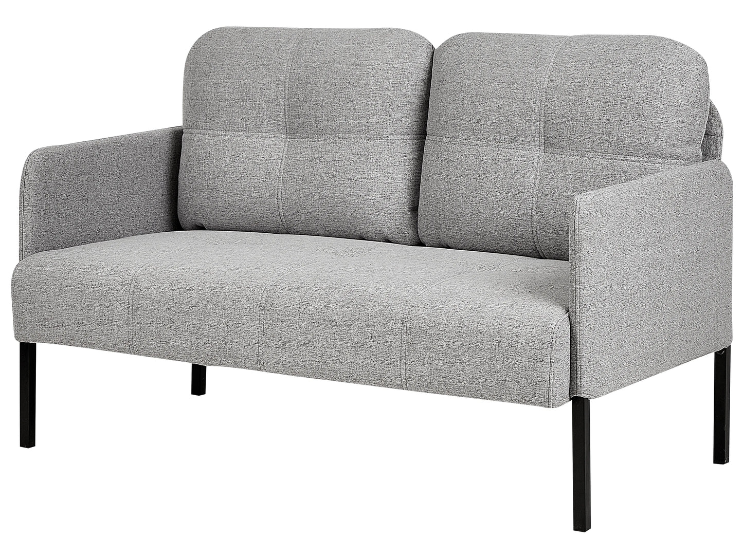  Upholstered Bench 2 Seater LAHTI Fabric Grey