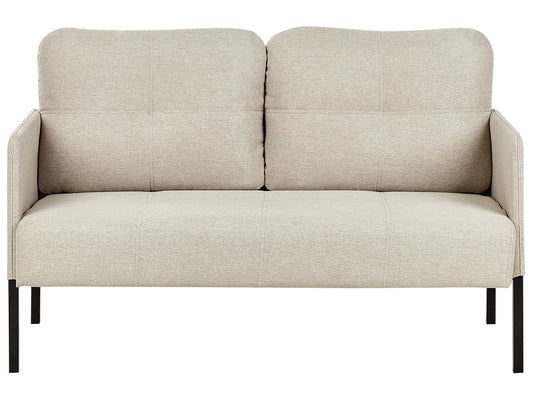  Upholstered Bench 2 Seater LAHTI Fabric Light Beige