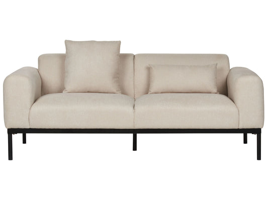  Sofa 2 Seater MALMOS Faux Linen Light Beige
