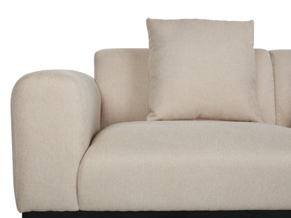  Sofa 2 Seater MALMOS Faux Linen Light Beige