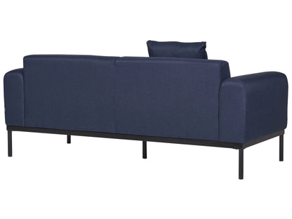 Sofa 2 Seater MALMOS Faux Linen Dark Blue