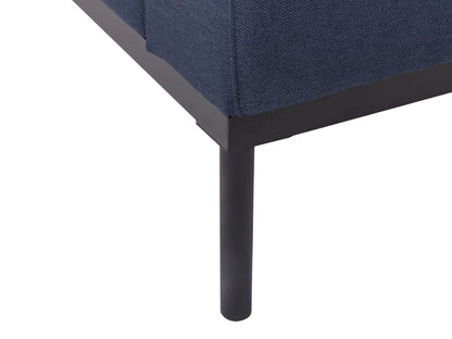  Sofa 2 Seater MALMOS Faux Linen Dark Blue