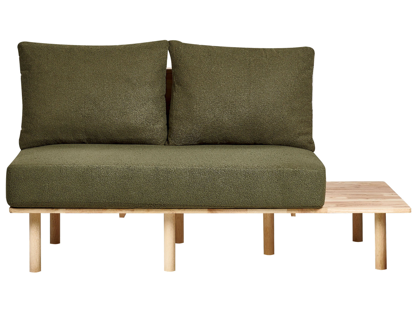  Sofa 2 Seater SALO Boucle Dark Green With Tables