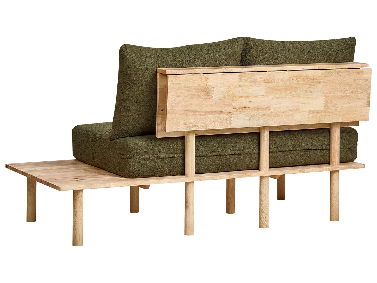  Sofa 2 Seater SALO Boucle Dark Green With Tables