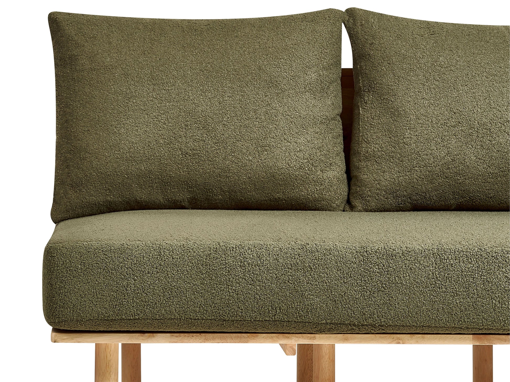  Sofa 2 Seater SALO Boucle Dark Green With Tables