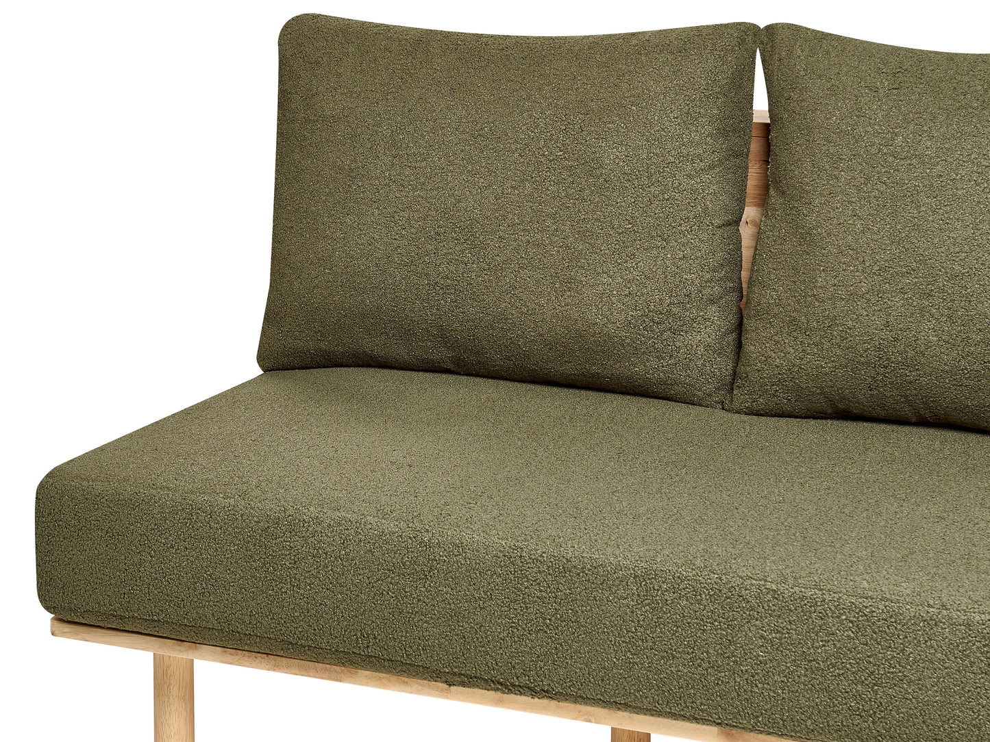  Sofa 2 Seater SALO Boucle Dark Green With Tables