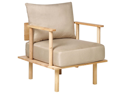  Living Room Set 3 Seater ASKER Fabric Sand Beige