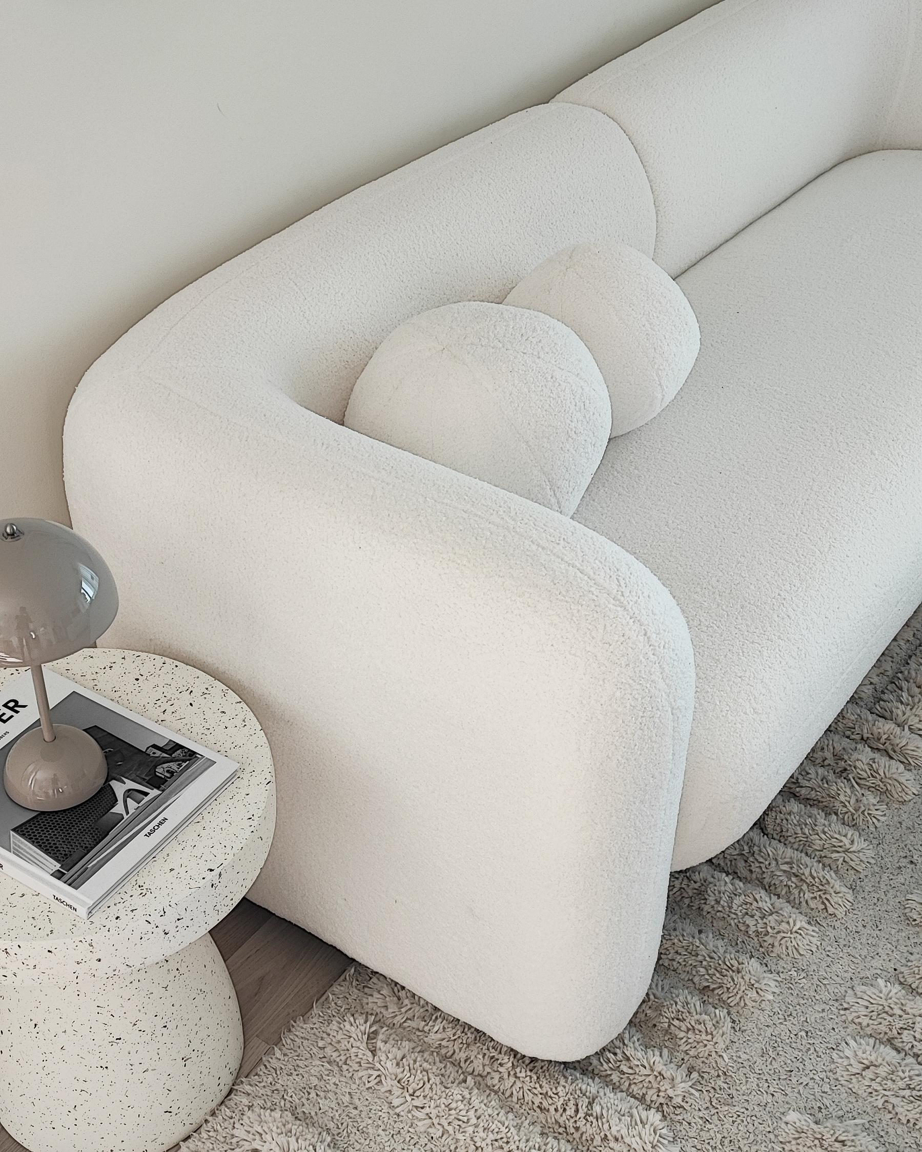  Sofa 3 Seater LEIREN Boucle White