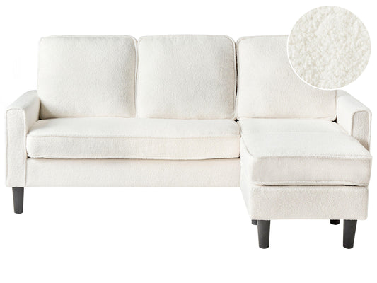  Sofa 3 Seater AVESTA Boucle White With Ottoman