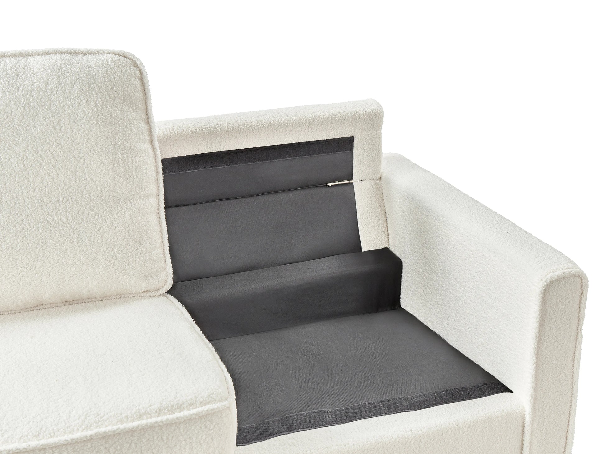 Sofa 3 Seater AVESTA Boucle White With Ottoman
