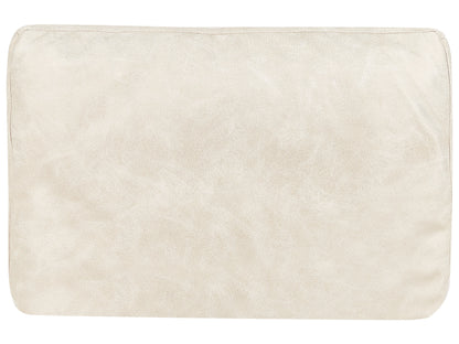  Right-Hand Chaise Lounge REBAIS Faux Leather Light Beige