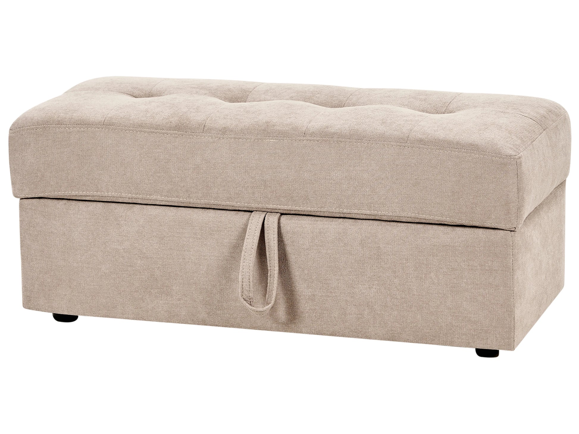  Sofa Bed 3 Seater FALSTER Fabric Light Brown With Storage