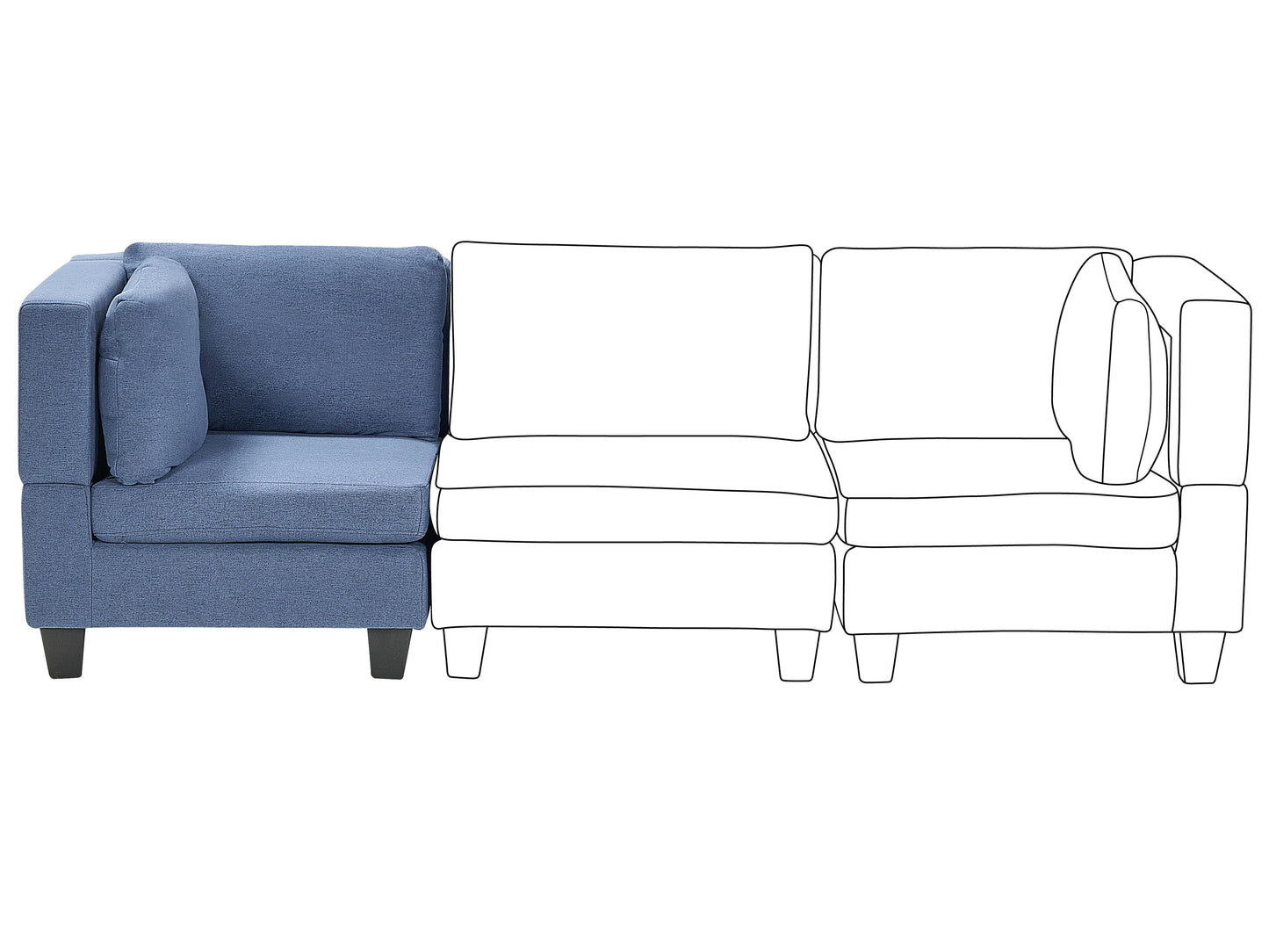  Corner Seat UNSTAD Fabric Blue