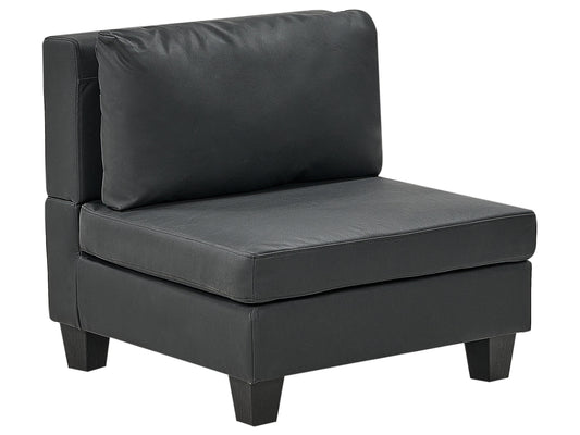  1-Seat Section UNSTAD Faux Leather Black