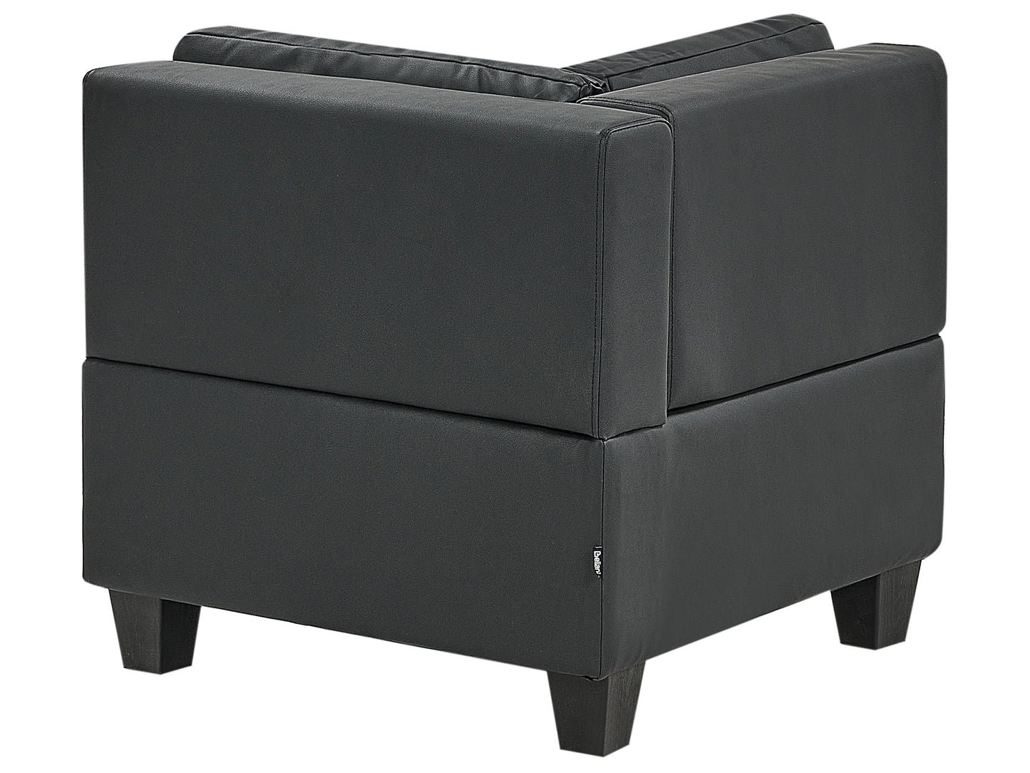  Modular U-Shape Sofa 5 Seater UNSTAD Faux Leather Black