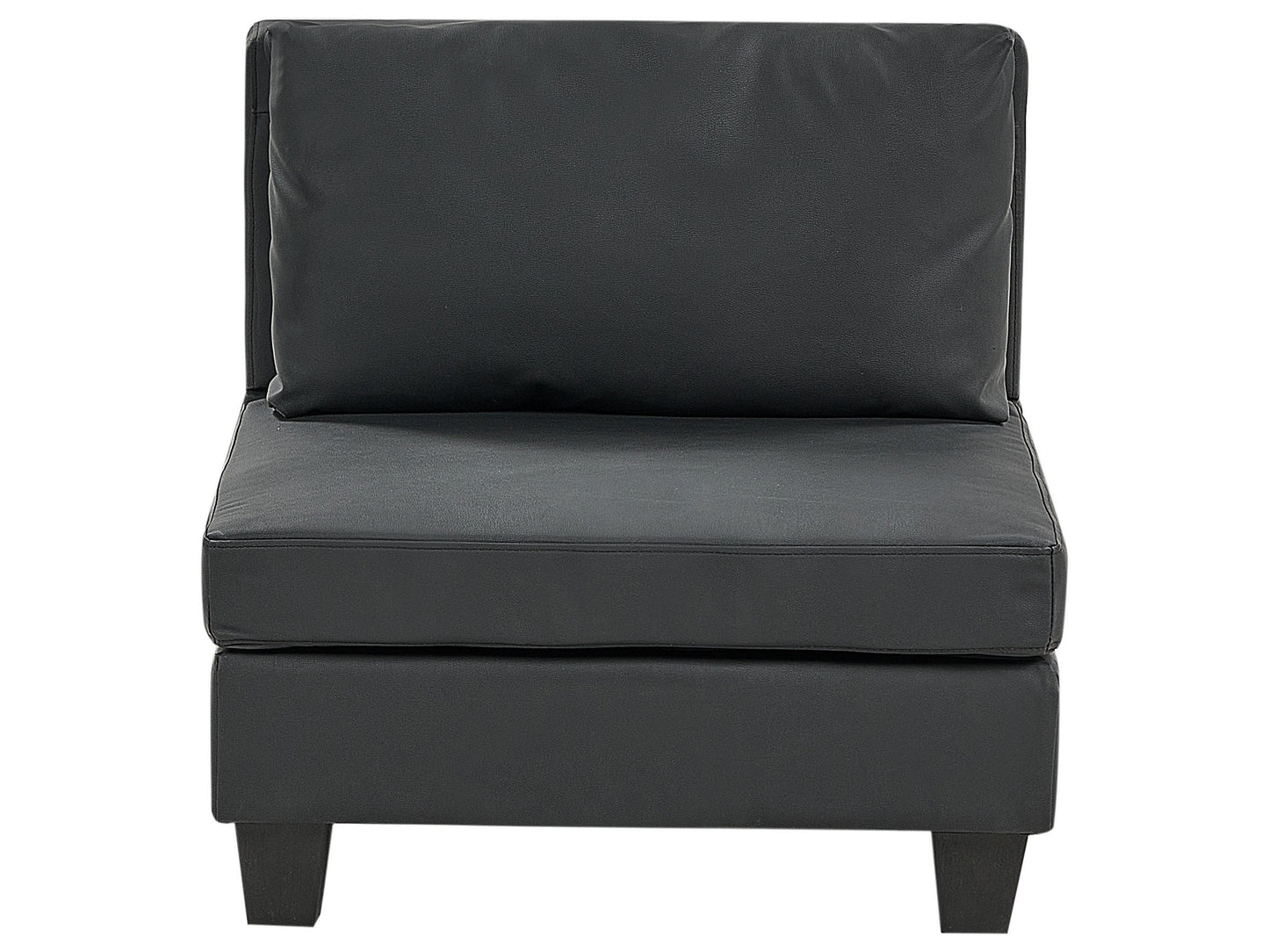  Modular U-Shape Sofa 5 Seater UNSTAD Faux Leather Black