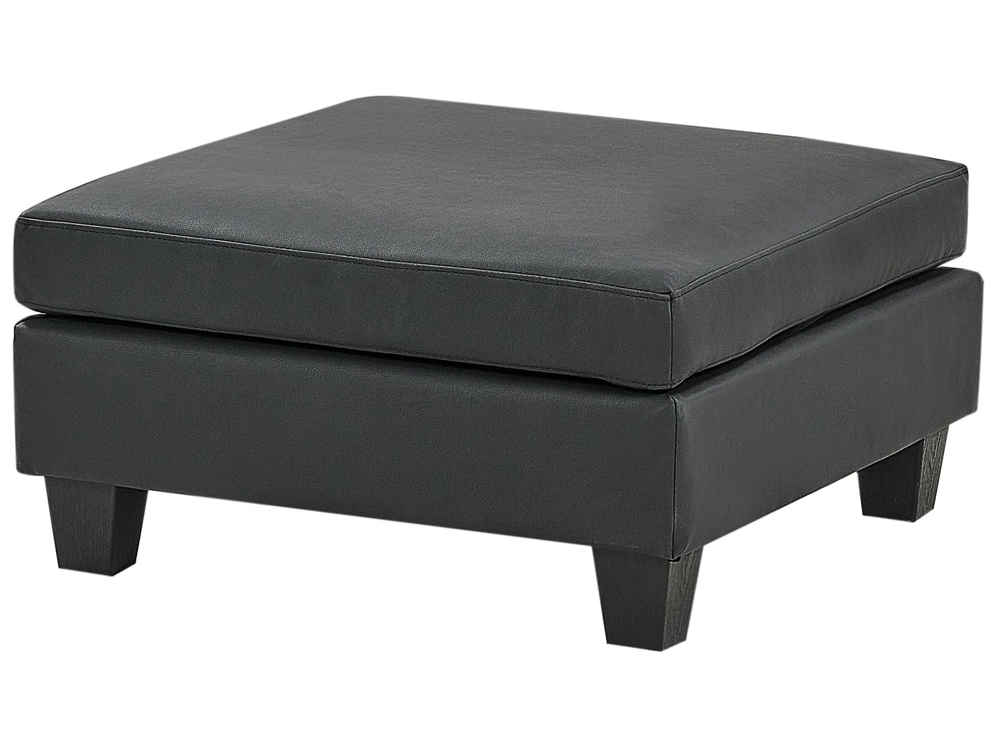  Modular Corner Sofa 4 Seater UNSTAD Faux Leather Black Left Hand