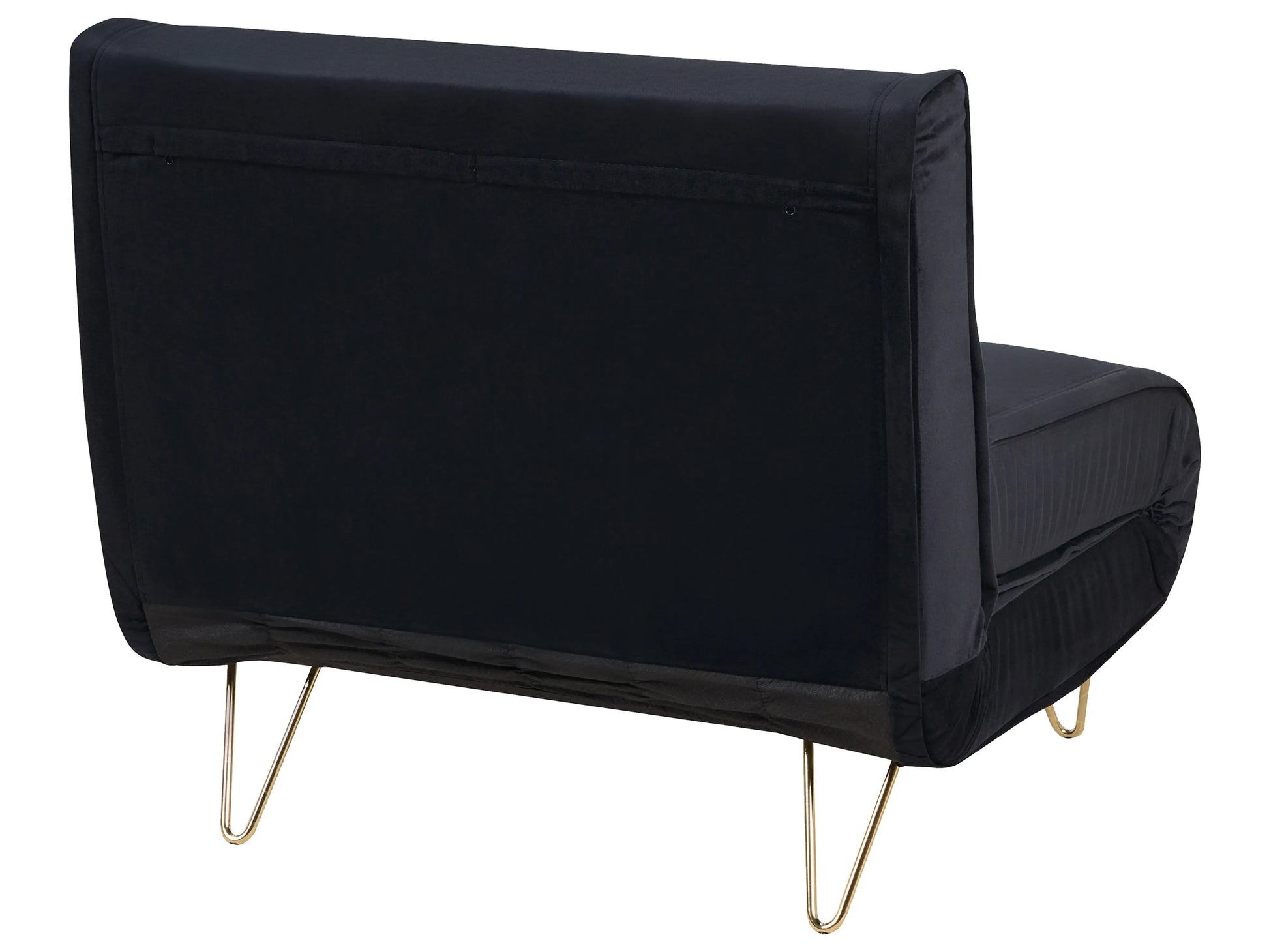  Single Sofa Bed VESTFOLD Velvet Black