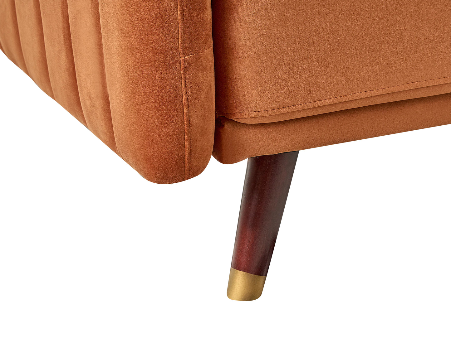  Sofa Bed 3 Seater SENJA Velvet Orange