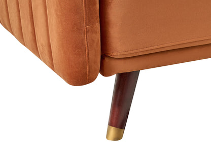  Sofa Bed 3 Seater SENJA Velvet Orange