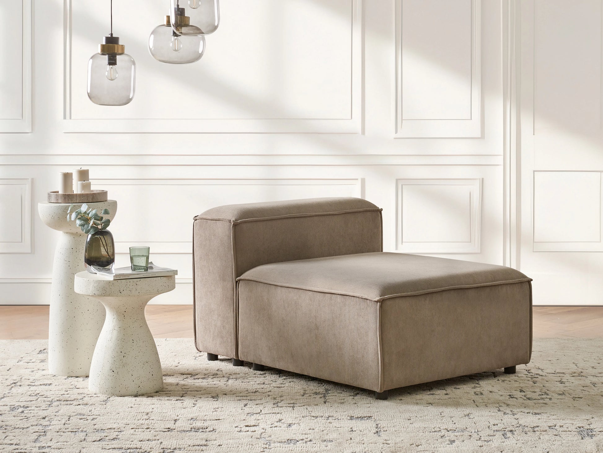  1-Seat Section ARDAL Corduroy Light Brown