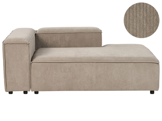 Left-Hand Chaise Lounge ARDAL Corduroy Light Brown