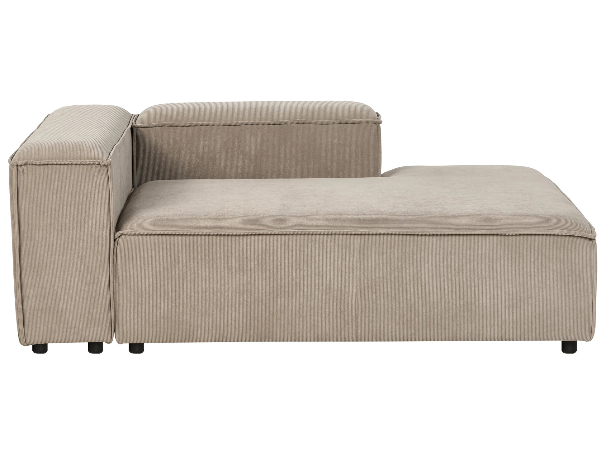  Left-Hand Chaise Lounge ARDAL Corduroy Light Brown