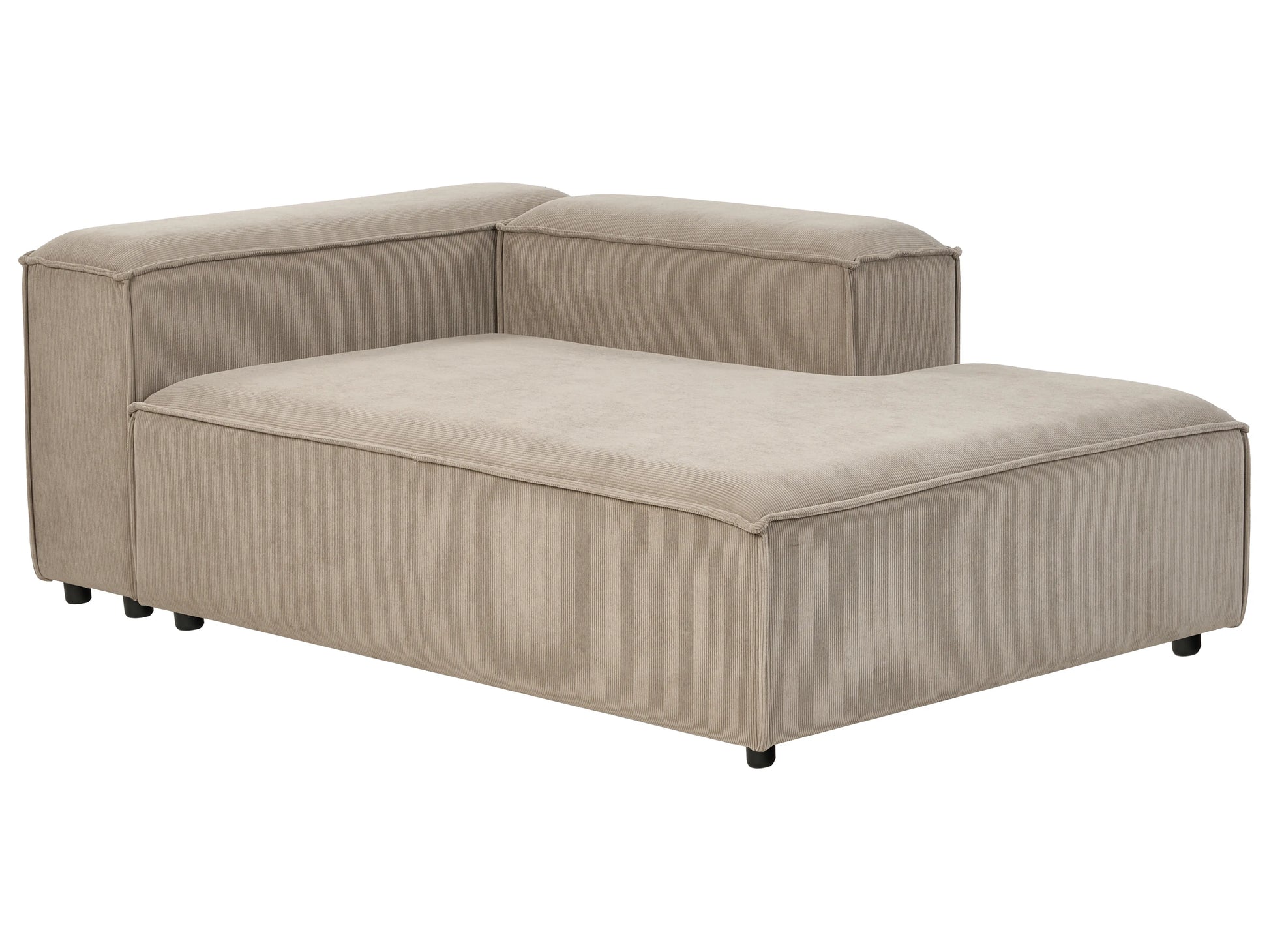  Left-Hand Chaise Lounge ARDAL Corduroy Light Brown