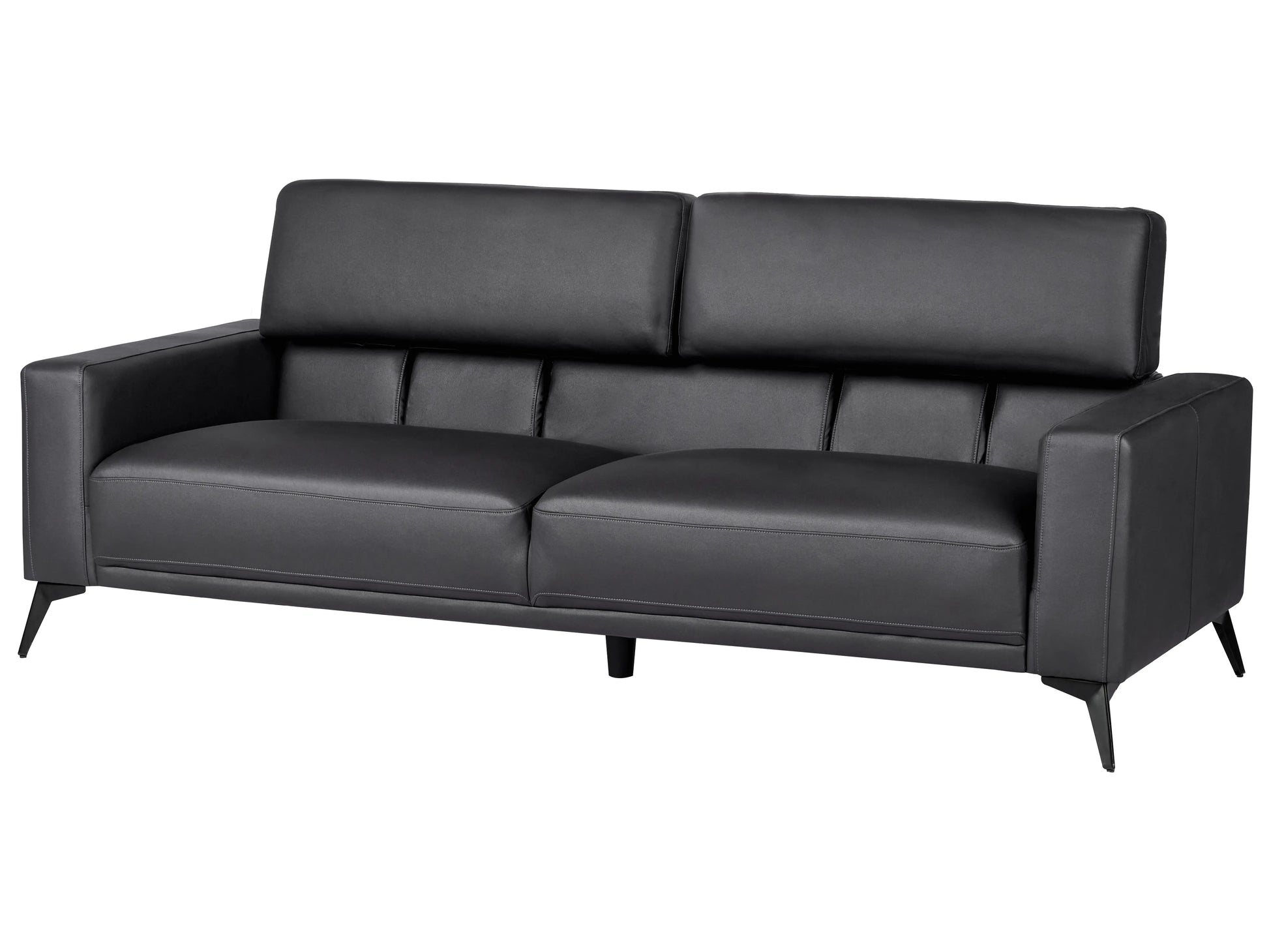  Sofa 3 Seater ANGE Faux Leather Black