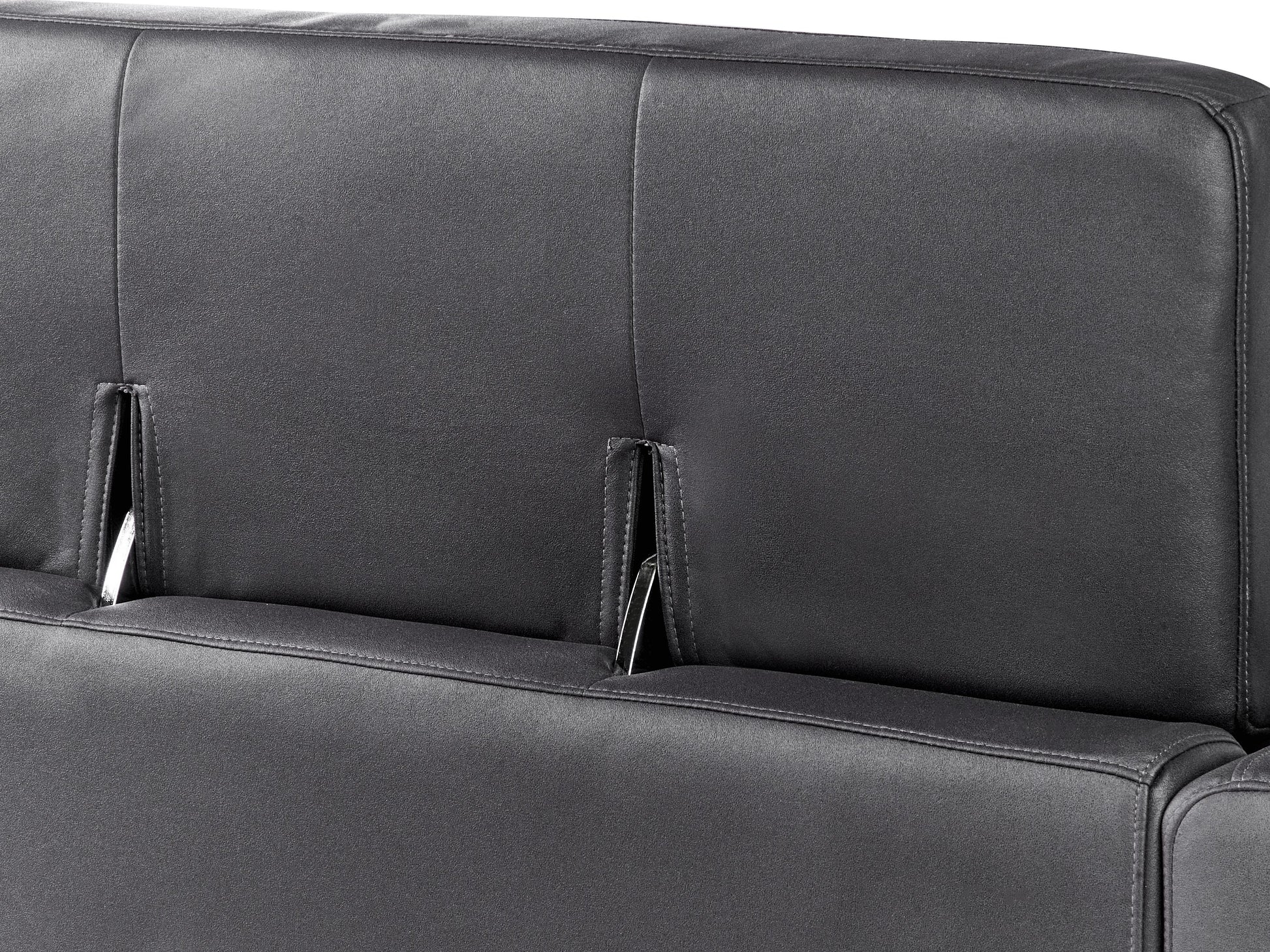  Sofa 3 Seater ANGE Faux Leather Black