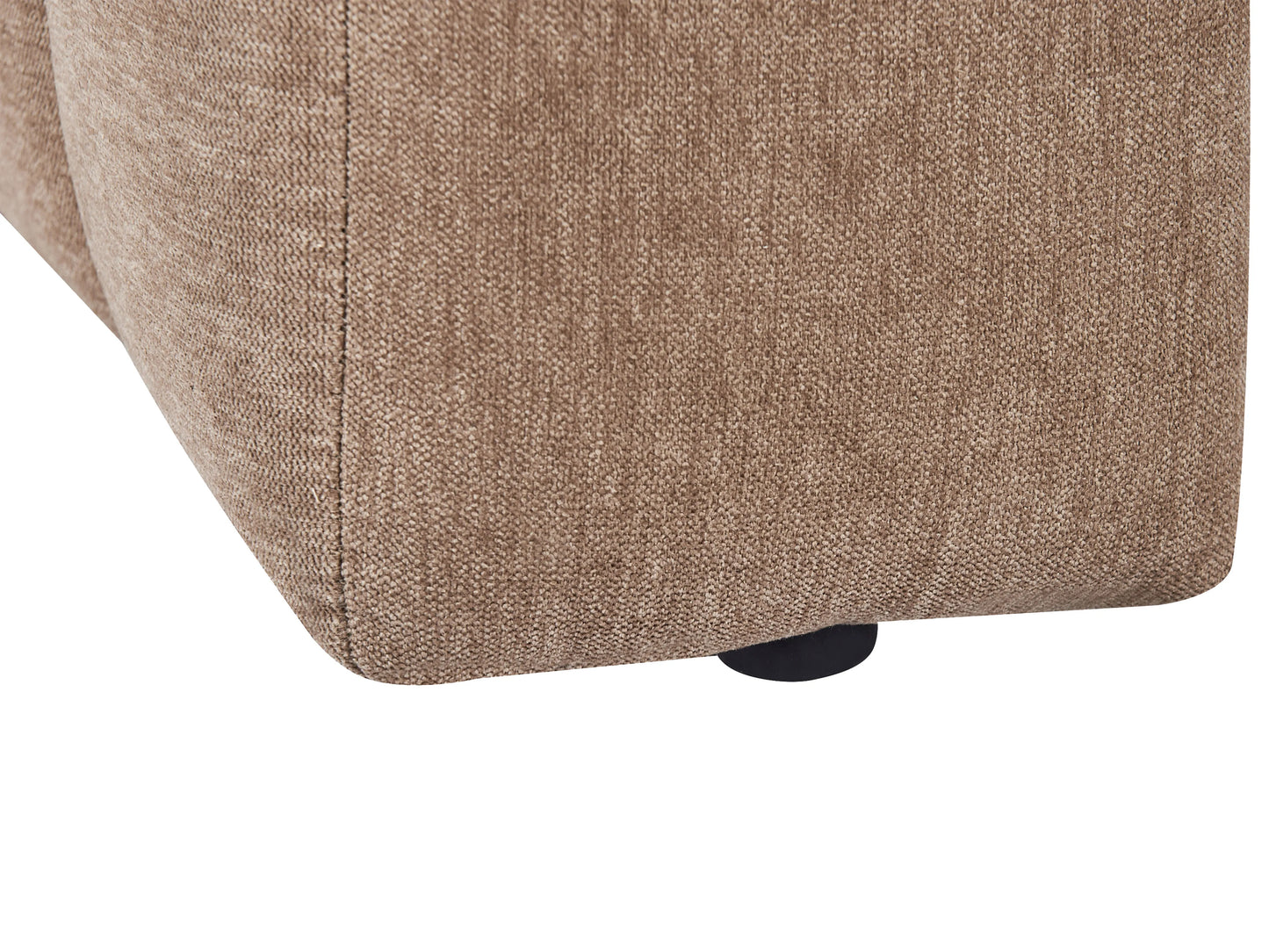  Left-Hand Chaise Lounge LANNILS Fabric Light Brown