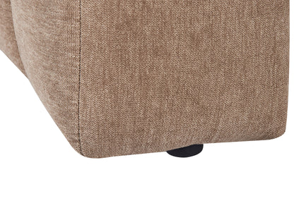 Left-Hand Chaise Lounge LANNILS Fabric Light Brown