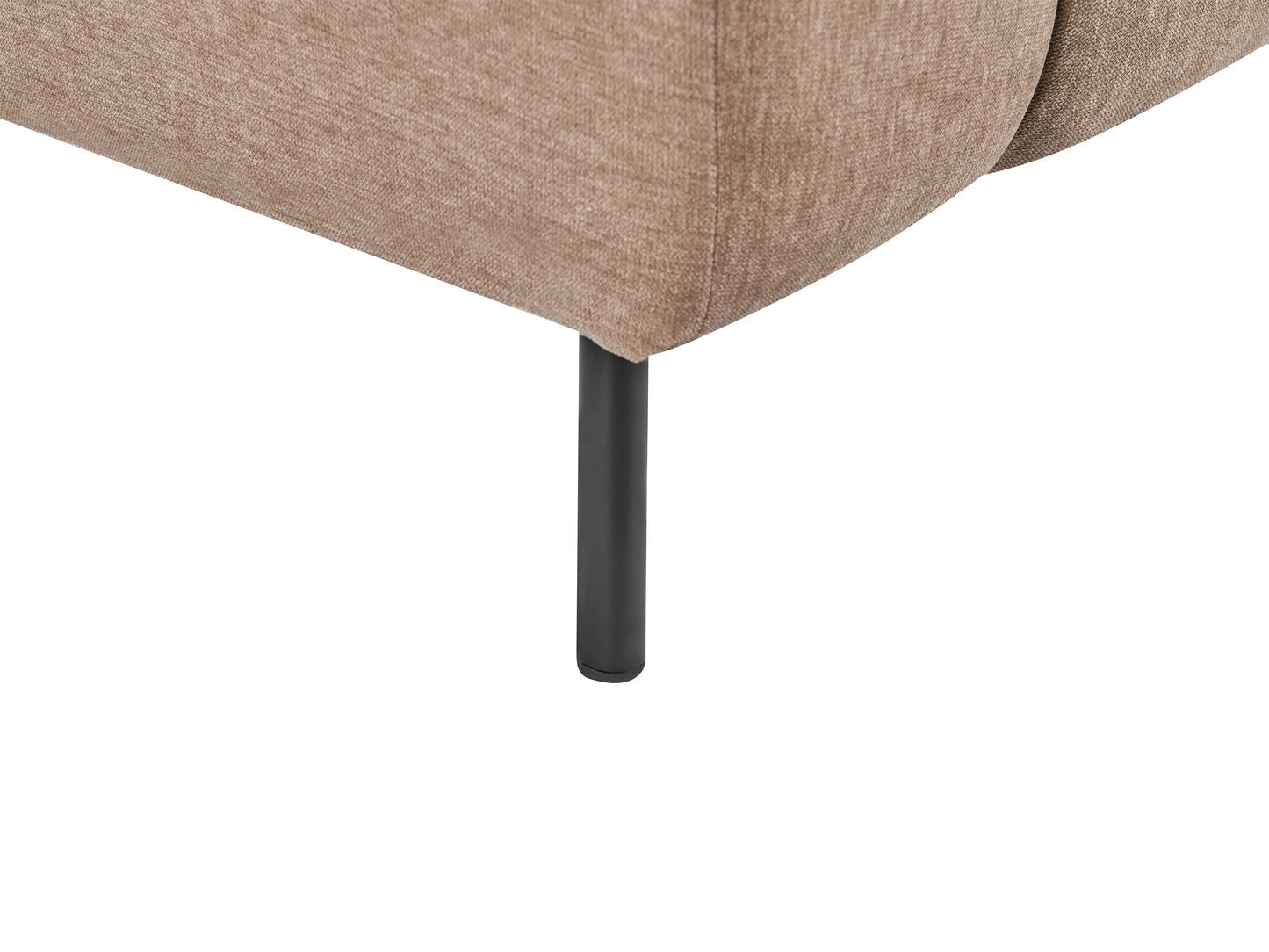  Left-Hand Chaise Lounge LANNILS Fabric Light Brown